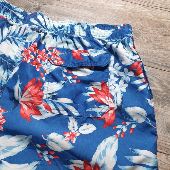 Goodfellow Men XL Swim Suit Trunks Tropical Hawaiian Beach Pool LINING REMOVED - Picture 7 of 8